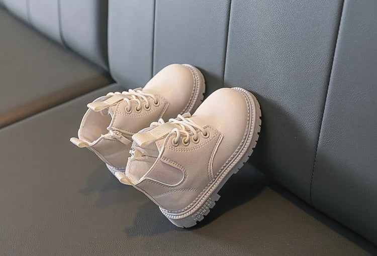 Autumn Winter Kids Boots Warm Plush Boys Toddler Girls Boots Fashion Leather Children Casual Shoes Boys Girls Boots for Kids