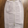 16 Colors Sexy Solid Zipper Orange Blue Black Red Bandage Skirt Women Elastic Bodycon Summer XL XXL Pencil Skirts 58cm