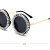 Luxury Brand Designer Round Diamond Sunglasses Women Fashion Vintage Party Travel Steampunk Sun Glasses Sexy Ladies Shades UV400