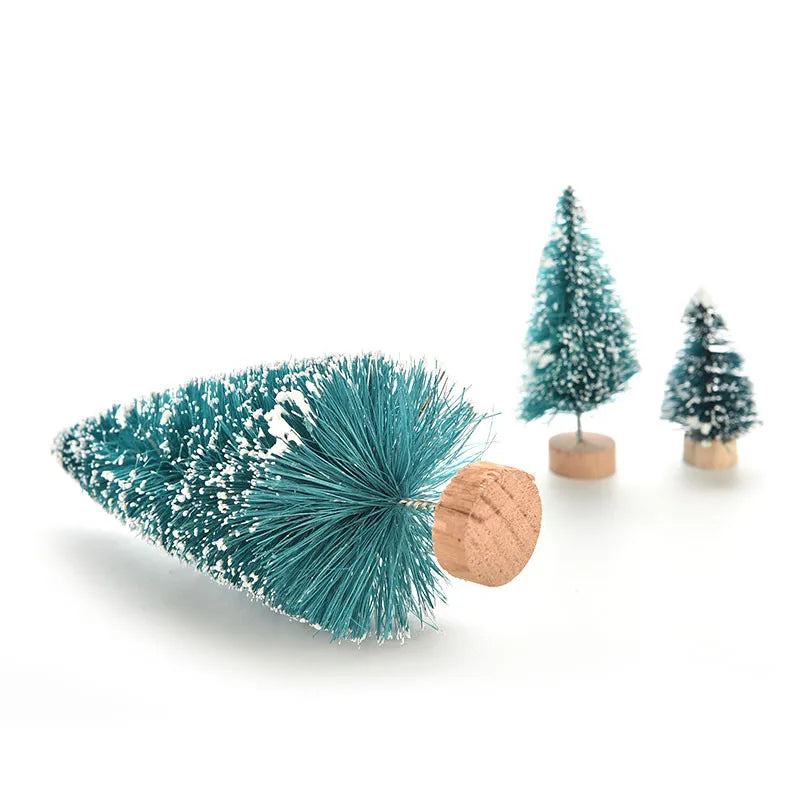1/3/6 Stück Miniatur-Weihnachtsbaum, kleiner künstlicher Sisal-Schnee-Landschafts-Baum für Weihnachtsbastelarbeiten, Tischdekoration