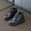 Autumn Winter Kids Boots Warm Plush Boys Toddler Girls Boots Fashion Leather Children Casual Shoes Boys Girls Boots for Kids
