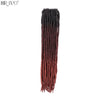 18"Synthetic Faux Locs Crochet Braids Hair Knotless Dreadlocks Straight Gypsy Locs Hair Ombre Braiding Hair Extensions For Women