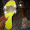 Glitter Slippers Women Summer Sandals 2023 Fashion Bling Female Candy Color Flip Flops Beach Diamond Flat Shoes Outdoor Sandals