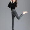 Thermal Winter Thick Fleece High-waist Warm Skinny Jeans Thick Women Stretch Button Pencil Pants Mom Casual Velvet Jeans