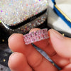 Huitan Fashion Eternity Promise Rings Women Colorful Cubic Zircon Stylish Female Accessories for Party Daily Wear Luxury Jewelry
