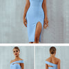 Seamyla 2023 Bandage Dress Sexy White Black Red One Shoulder Bodycon Summer Sleeveless Dress For Women New Celebrity Party Dress