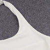 White Halter Sexy Backless Tank Tops for Women Streetwear 2024 Sleeveless Ribbed Knit Vest Top Cropped Feminino