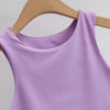 2023 Summer Fashion Women Sexy Slim Tops O-neck Sleeveless Double Nylon Ladies Good Quality Tank Tops 6 Colors