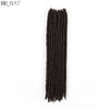 18"Synthetic Faux Locs Crochet Braids Hair Knotless Dreadlocks Straight Gypsy Locs Hair Ombre Braiding Hair Extensions For Women