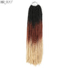 18"Synthetic Faux Locs Crochet Braids Hair Knotless Dreadlocks Straight Gypsy Locs Hair Ombre Braiding Hair Extensions For Women