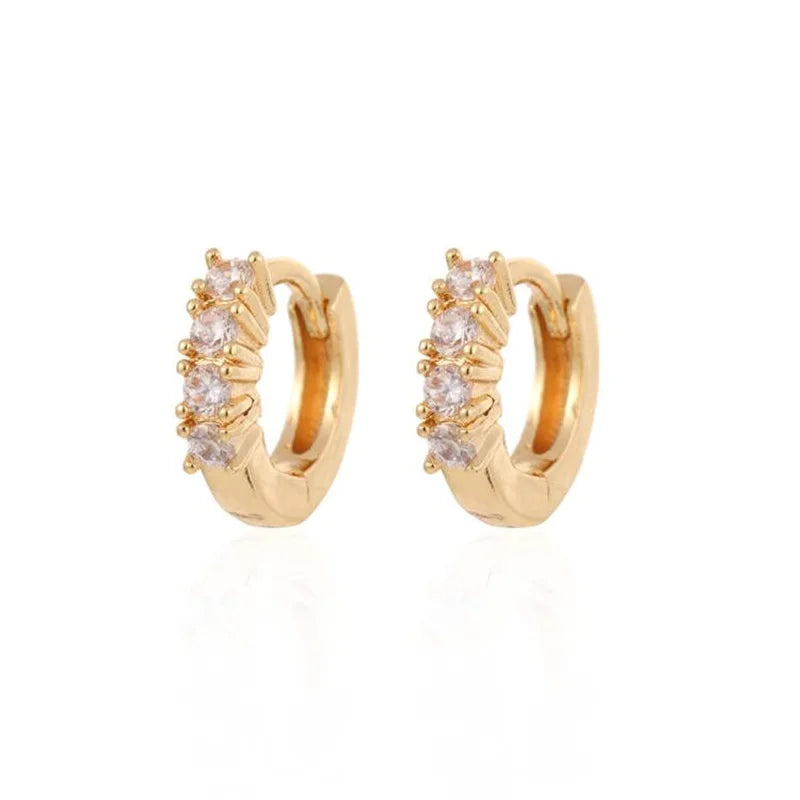 CRMYA Gold Silber gefüllt 16mm 14mm 12mm Blumen baumelnde Ohrringe Zirkonia Creolen für Damen Mädchen Schmuck Großhandel