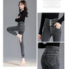 Thermal Winter Thick Fleece High-waist Warm Skinny Jeans Thick Women Stretch Button Pencil Pants Mom Casual Velvet Jeans