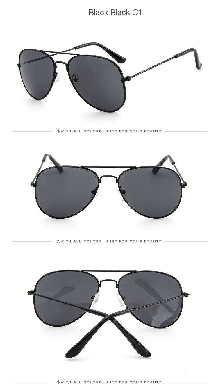 Classic Aviation sunglasses For Boy And Girl Colorful Mirror Pilot Sun Glasses Children Sunglasses Kids Sunglasses Eyewear