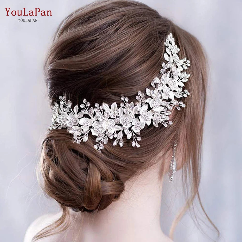 YouLaPan HP238 Bridal Crown Wedding Tiaras and Crown Bridal Tiara Luxury Hair Wedding Accessories Boho Wedding Headband Headwear