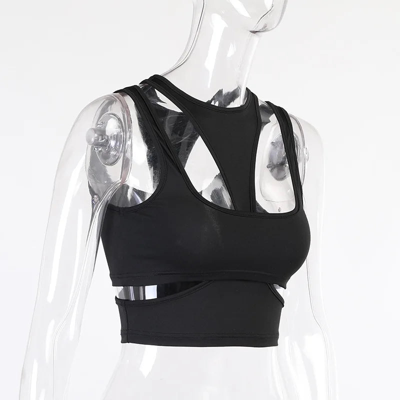 Sexy Solid Color Hanging Neck Bandage V-neck Off Shoulder Crop Tops 2021 Summer Women Fashion Casual Black Halter Vest Comfort
