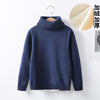 boys Plus velvet Warm turtleneck sweater Pullovers plush inside Thicken sweaters girls Winter Autumn Knitted Loose jacket 2-10Y