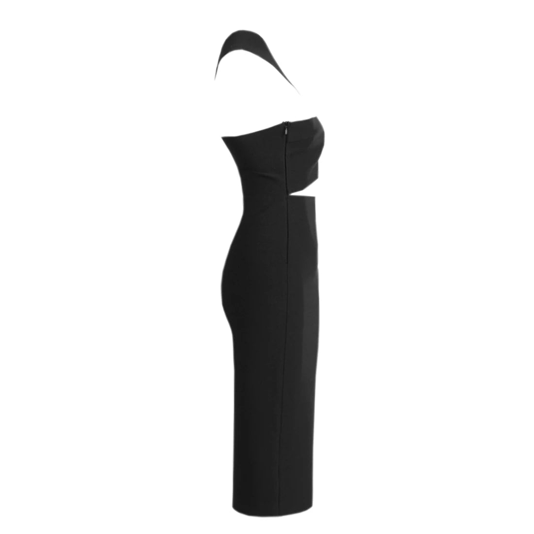 Damen Sommer sexy ausgehöhltes braunes Midi knielanges Bodycon-Bandagekleid 2023 Designer elegantes Abendpartykleid Vestido
