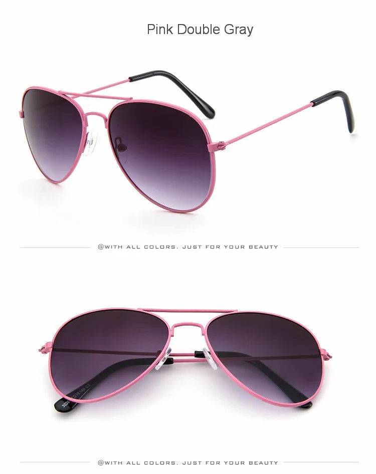 Classic Aviation sunglasses For Boy And Girl Colorful Mirror Pilot Sun Glasses Children Sunglasses Kids Sunglasses Eyewear