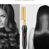 2 in 1  Electric Hot Heating Comb Hair Straightener Curler Wet Dry Hair Iron Straightening Brush Hair Styling Tool