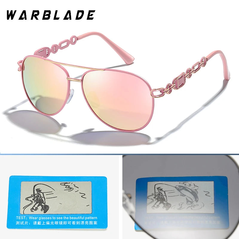 Hochwertige Damen Piloten Polarisierte Sonnenbrille Vintage Metall Hohl Fahrende Sonnenbrille UV400 Brille Gafas De Sol Mujer