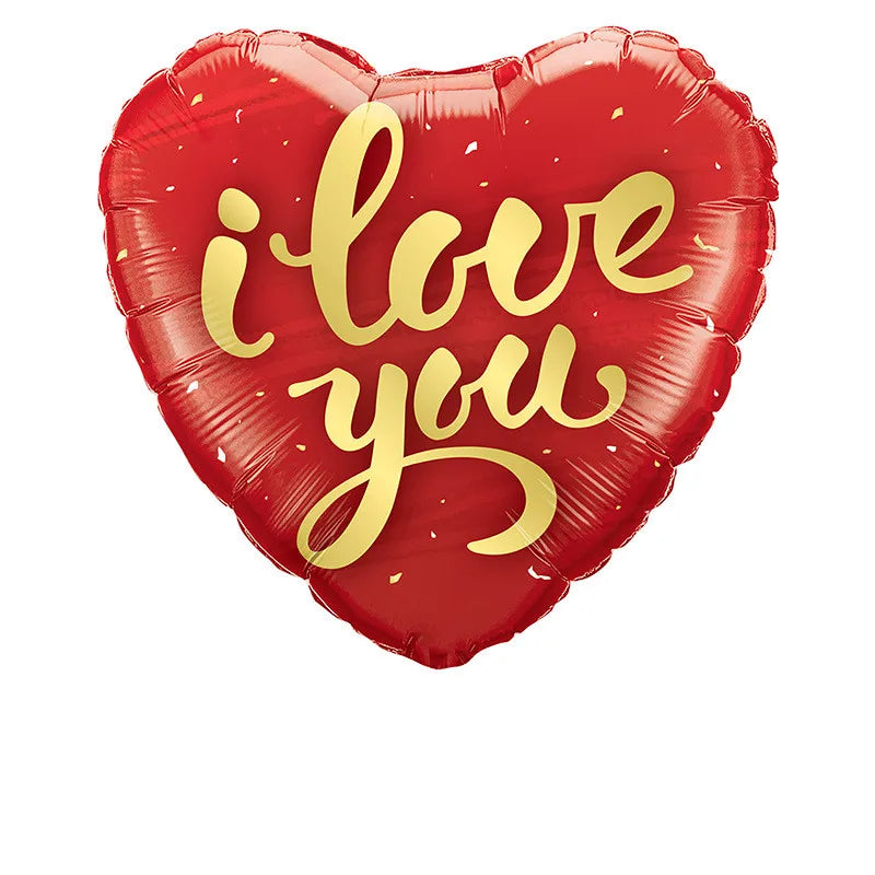 10 Stück 18 Zoll Valentinstags-Heliumballons, „I Love You“ Herzfolienballon, Romantische Hochzeits-Valentinstags-Partydekorationen