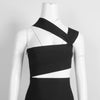 Damen Sommer sexy ausgehöhltes braunes Midi knielanges Bodycon-Bandagekleid 2023 Designer elegantes Abendpartykleid Vestido