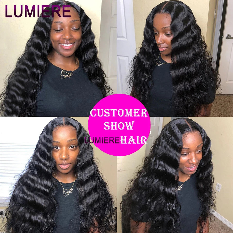 15A Loose Deep Wave Bundle With HD Closure 4X4 5x5 6x6 100% Virgin Brazilian Hair Weave Bundles 3/4 Bundle Deal  8-40" Wholeasle