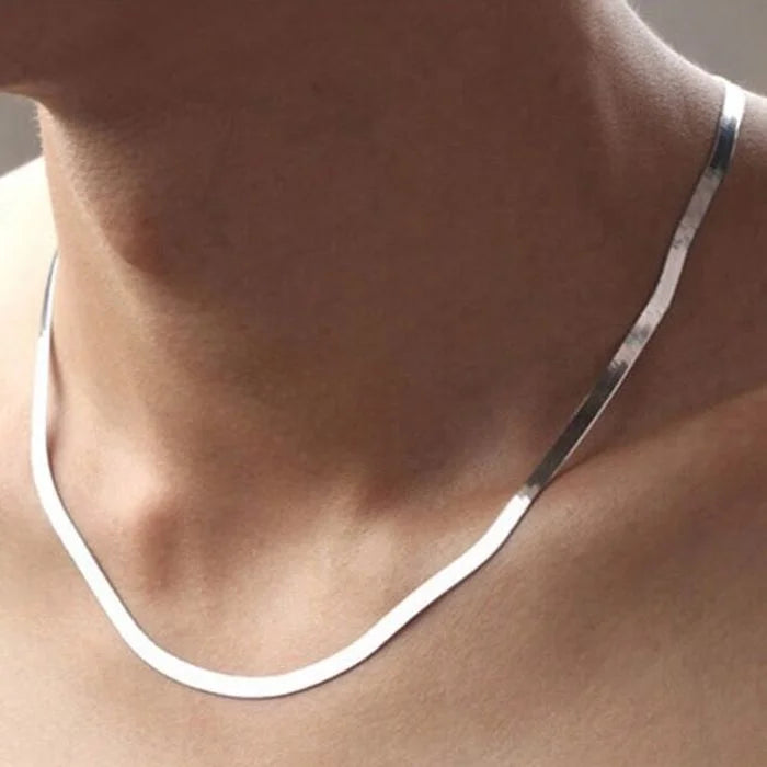 925 Sterling Silber feine 4MM Kettengliederhalskette für Damen und Herren Luxus Hochzeit Party Schmuck Festtagsgeschenke