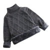 boys Plus velvet Warm turtleneck sweater Pullovers plush inside Thicken sweaters girls Winter Autumn Knitted Loose jacket 2-10Y