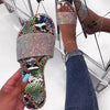 Glitter Slippers Women Summer Sandals 2023 Fashion Bling Female Candy Color Flip Flops Beach Diamond Flat Shoes Outdoor Sandals