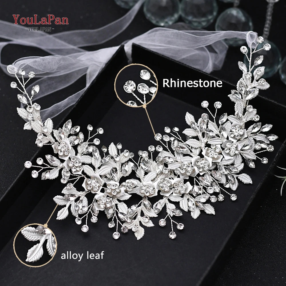 YouLaPan HP238 Bridal Crown Wedding Tiaras and Crown Bridal Tiara Luxury Hair Wedding Accessories Boho Wedding Headband Headwear