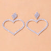 Stonefans Aesthetic Letter Earrings Designer Luxury for Women 2021 Fahsion Jewelry Rhinestone Designer Piercing Heart Earrings