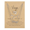 3Pcs/set 12 Zodiac Sign Necklace For Women 12 Constellation Pendant Chain Choker Birthday Jewelry With Cardboard Card