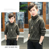 boys Plus velvet Warm turtleneck sweater Pullovers plush inside Thicken sweaters girls Winter Autumn Knitted Loose jacket 2-10Y