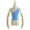 One Shoulder Cropped Tanks Top Women Summer Sleeveless Tanks Camis Sexy Oblique Collar Elastic Corset Slim Crop Tops Tube Lady