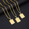 Initial Letter Pendant Necklace Stainless Steel Golden Cuban Chain A-Z Alphabet Name Jewelry For Men Women Gift