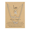 3Pcs/set 12 Zodiac Sign Necklace For Women 12 Constellation Pendant Chain Choker Birthday Jewelry With Cardboard Card