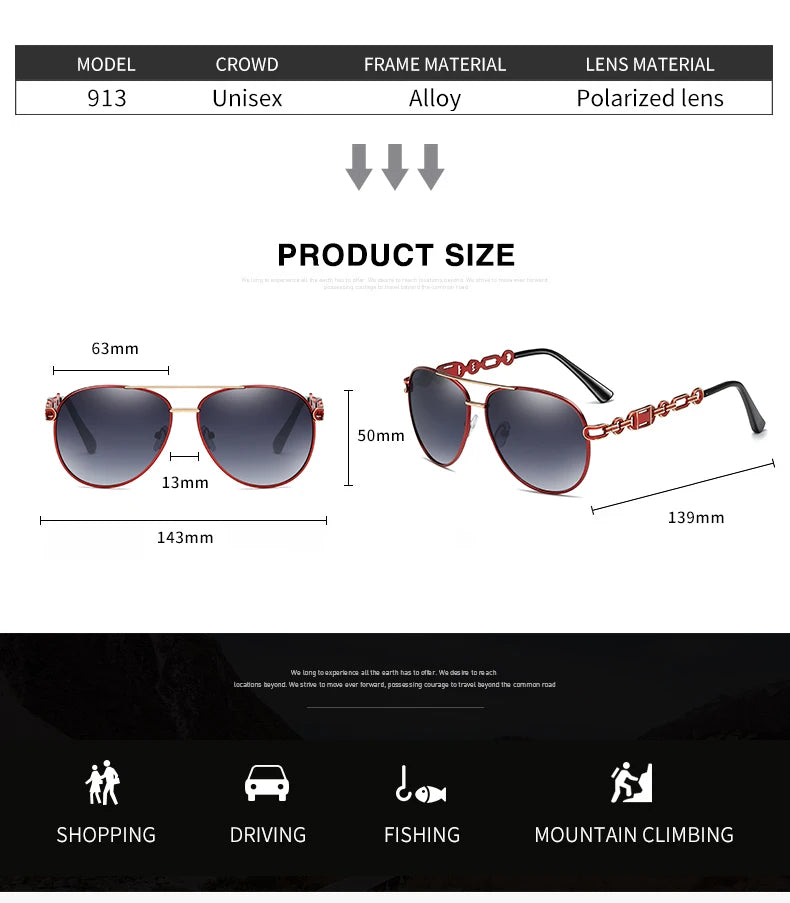 Hochwertige Damen Piloten Polarisierte Sonnenbrille Vintage Metall Hohl Fahrende Sonnenbrille UV400 Brille Gafas De Sol Mujer