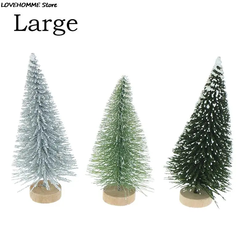 1/3/6 Stück Miniatur-Weihnachtsbaum, kleiner künstlicher Sisal-Schnee-Landschafts-Baum für Weihnachtsbastelarbeiten, Tischdekoration