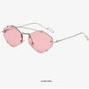 Randlose Diamant-Sonnenbrille Quadratisch Damen Herren Retro-Sonnenbrille Designerbrille UV400 Shades Oculos Weibliche Gafas