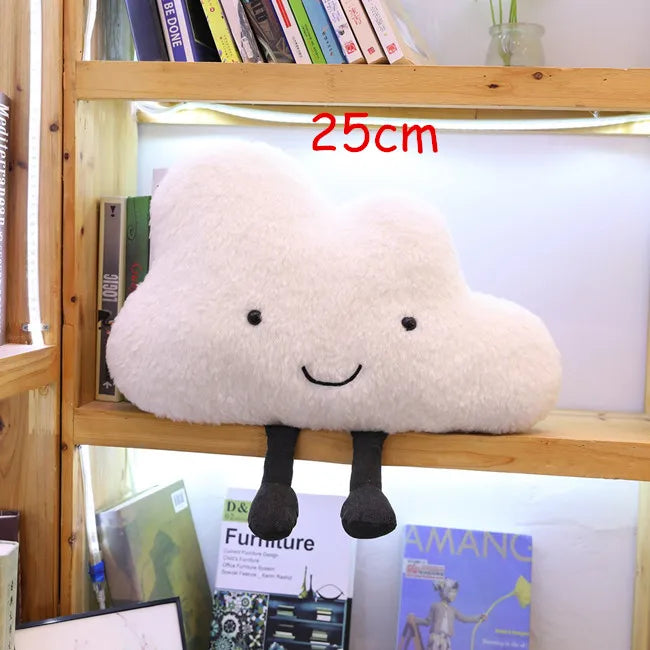 Riesiges Wolkenkissen im neuen Kawaii-Stil, weiches Plüschkissen, Wolken-Plüschtier mit Lächeln für Kinder, Babys, Mädchen, schönes Geschenk