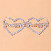 Stonefans Aesthetic Letter Earrings Designer Luxury for Women 2021 Fahsion Jewelry Rhinestone Designer Piercing Heart Earrings