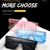 15 colors Flat Top Sunglasses Men Women Brand Designer Square Shades Gradient Sun Glasses Men Cool One Piece UV400 Mirror