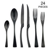 24Pcs/Set Stainless Steel Dinnerware Flatware Set Dinner Spoon Fork Knife Cutlery Set Tableware Set Service For 4 or 6