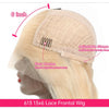 13x4 13x6 360 HD Transparent 613 Lace Frontal Wig Honey Blonde Color Brazilian Raw Body Wave Lace Front Human Hair Wig For Women
