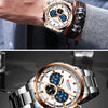 CURREN Men Watch Top Brand Luxury Sports Quartz Mens Watches Full Steel Waterproof Chronograph Wristwatch Men Relogio Masculino