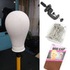 Leinwand-Perückenkopf Perückenständer 21-24 Zoll Schaufensterpuppenkopf für Haarstyling Display Herstellung Perückenständer mit Kopf Perückenstützenhalter