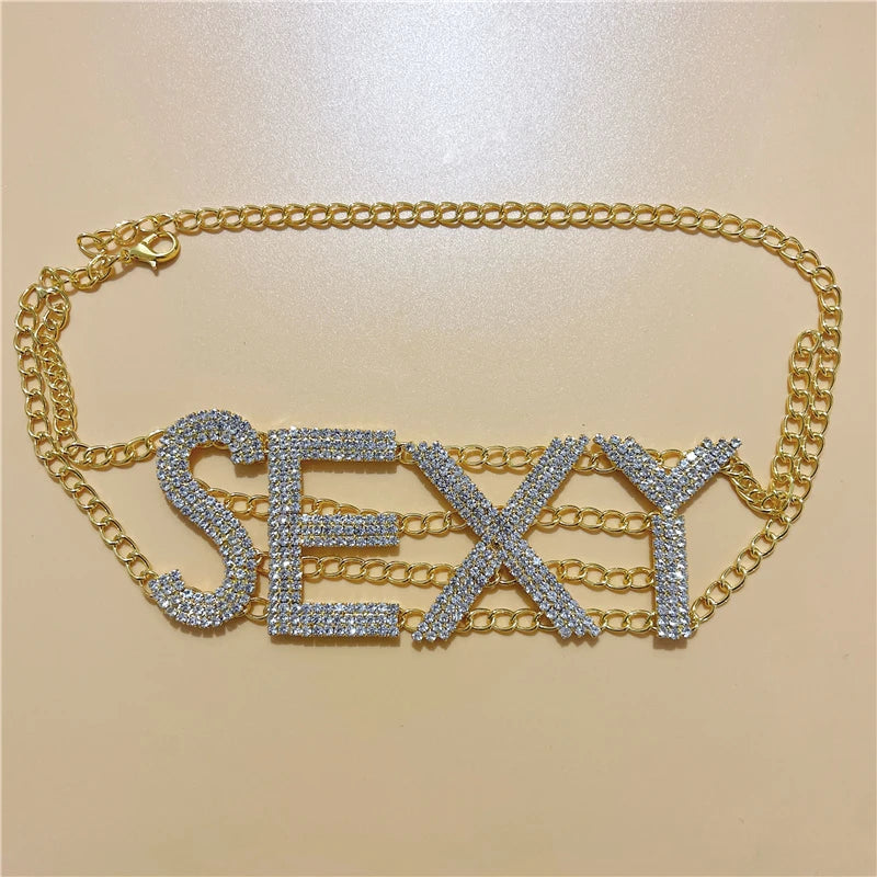 Wholesale NASTY SEXY Shiny Rhinestone Choker Necklace Letter for Women BABY Big Choker Necklace Crystal Collar Statement Jewelry