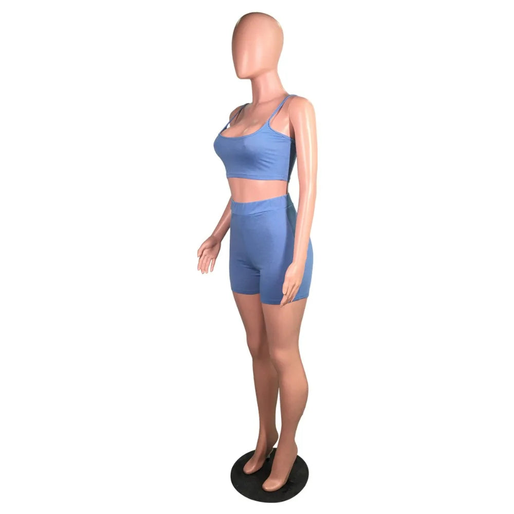 two piece set women two pieces outfits summer clothes crop top shorts 2 piece set women  summer clothing wholesale