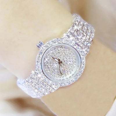 BS Damen Uhren Berühmte Luxusmarken Diamant Damenuhren Weibliche Kleine Armbanduhr Roségold Uhr Damen Montre Femme 2022